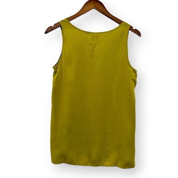 J. Jill Womens Green Sleeveless 100% Silk Tank Top XS Scoop Neck Quiet Luxury - Picture 5 of 9
